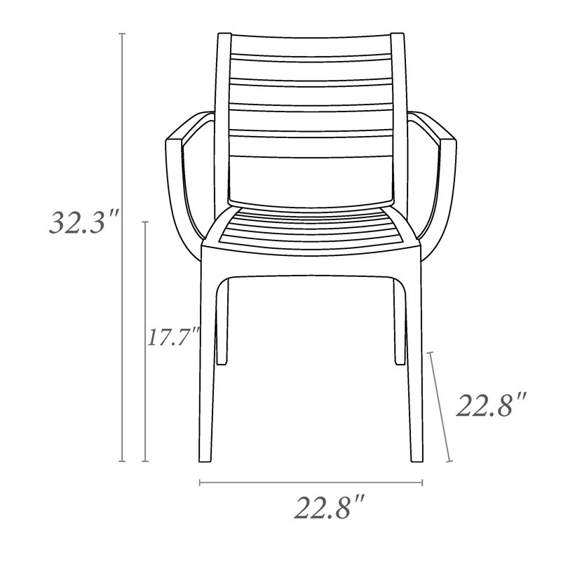 Ensemble de salle à manger 31,5 po pour 4 personnes Quadis, Gris foncé