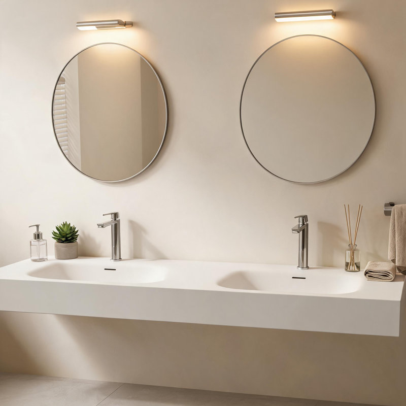 Lavabo de salle de bain en résine de pierre à surface solide blanc mat de 150 cm (59 po) avec design ergonomique