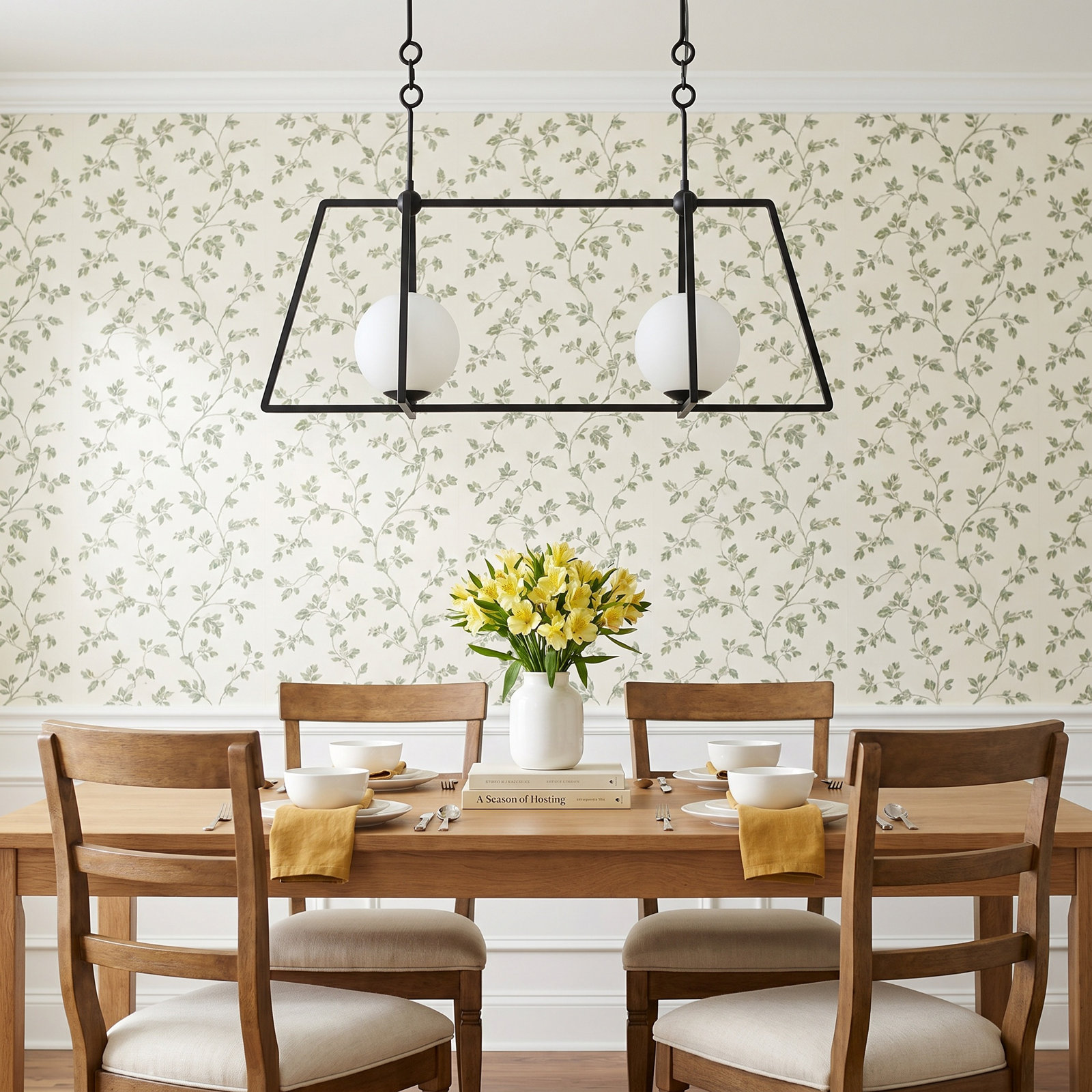 2 - Light Dimmable Kitchen Island Geometric Chandelier