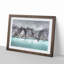 Fog over Baffin Island in Canada in Abstract - Picture Frame Graphic Art Print-55723457-55723462