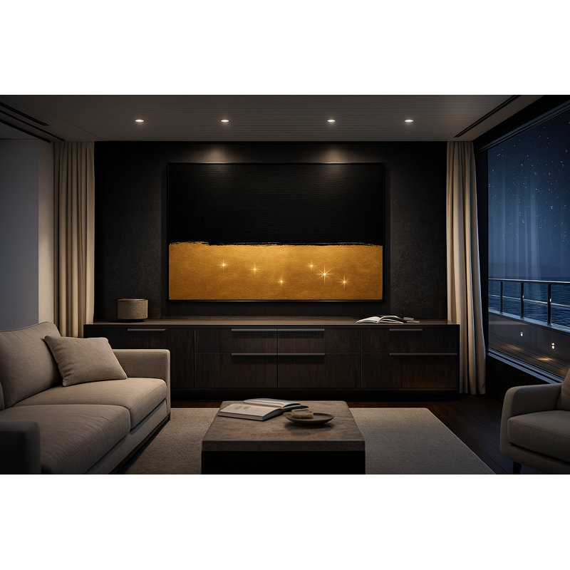 Art mural sur toile Gilded Silence par - cadre brun, Brun