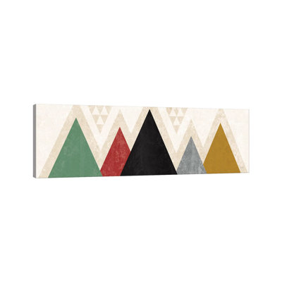 Mod Triangles Panel I by Michael Mullan - Wrapped Canvas Panoramic Print