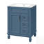 Meuble-lavabo de salle de bain avec lavabo en céramique, conception compacte, 2 tiroirs et tablette réglable pour les petits espaces-991801613-991801648