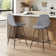 Moulton 360° Swivel Bar Height Stools Solid Back Bar Chairs with Backrest, Footrest for Kicthen/Bar