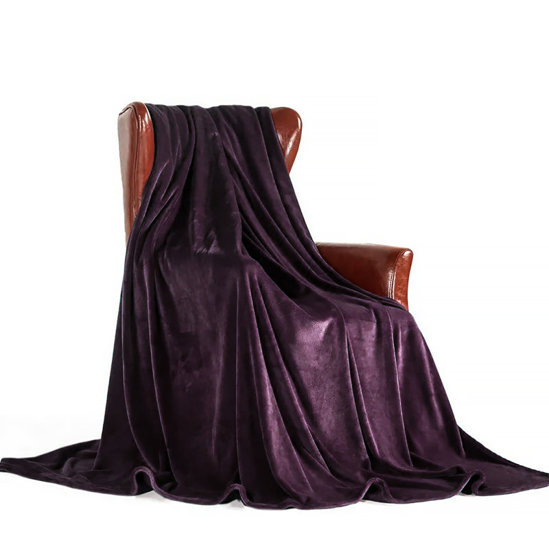 Quilted Throw Blanket, Purple, Full