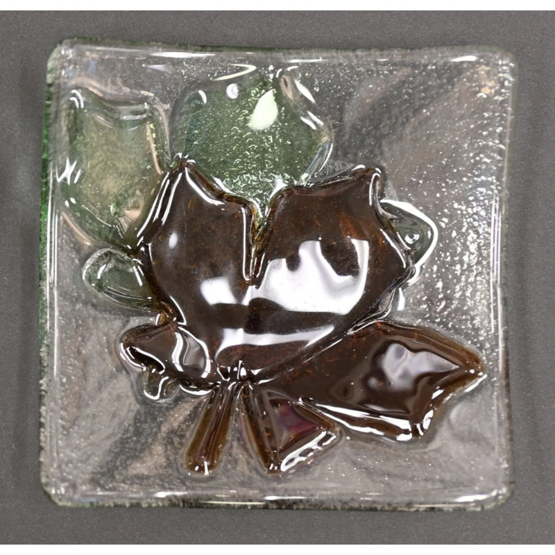 Assiette décorative en verre faite à la main Joeanna