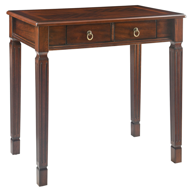 Wood Writing Desk with Storage Drawers   