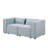 Modular Sofa Grayish Blue Chenille Fabric