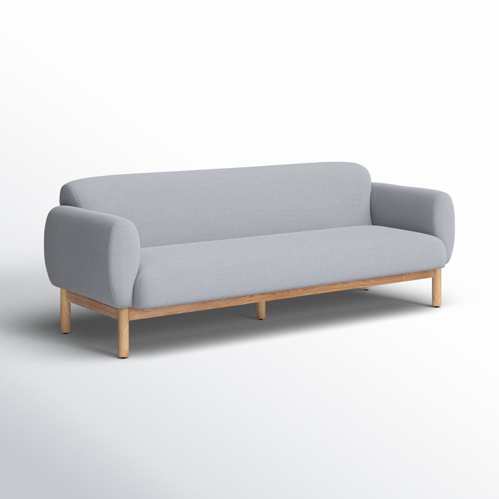 Mattia Sofa, Metro Light Gray Linen Blend, 87" W