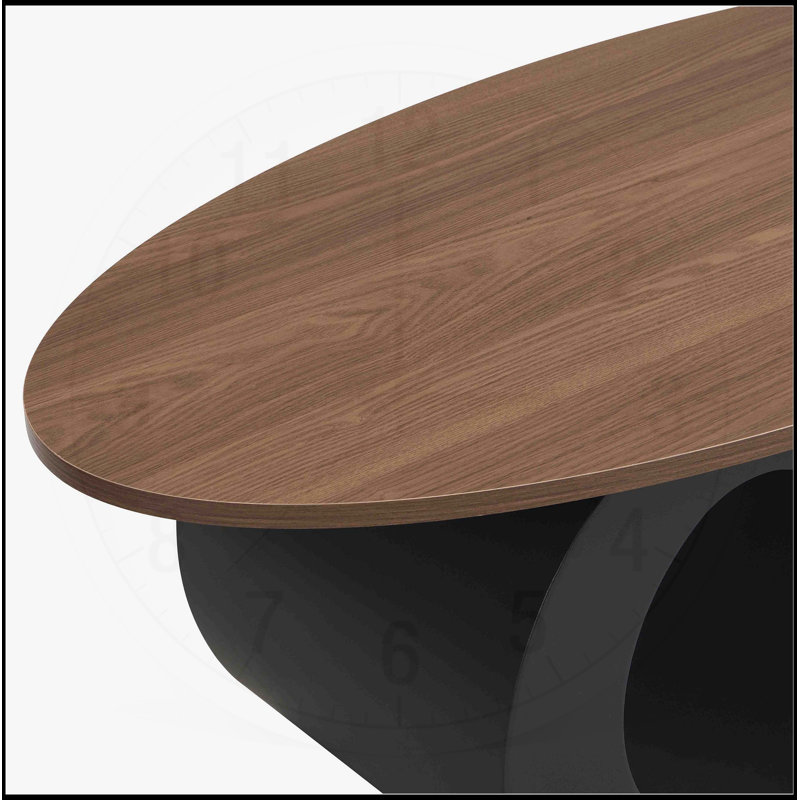 Ensemble de 2 tables basses gigognes au design industriel pour le salon, durables et élégantes avec patins antidérapants