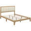Structure de lit avec tête de lit tapissier, structure de lit plateforme avec lattes en bois, aucun sommier requis, assemblage facile-255708928-255708931