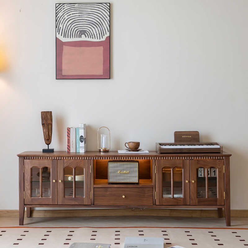 Meuble télé en noyer américain, 70.9"