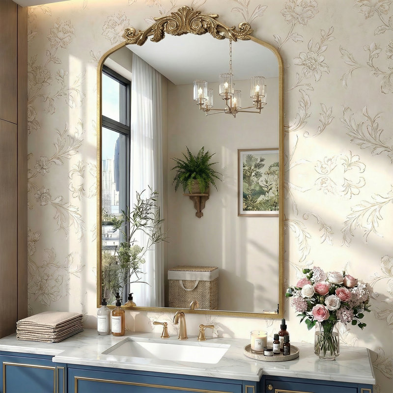 Miroir d'appoint Lunara, Doré, 36 po x 24 po