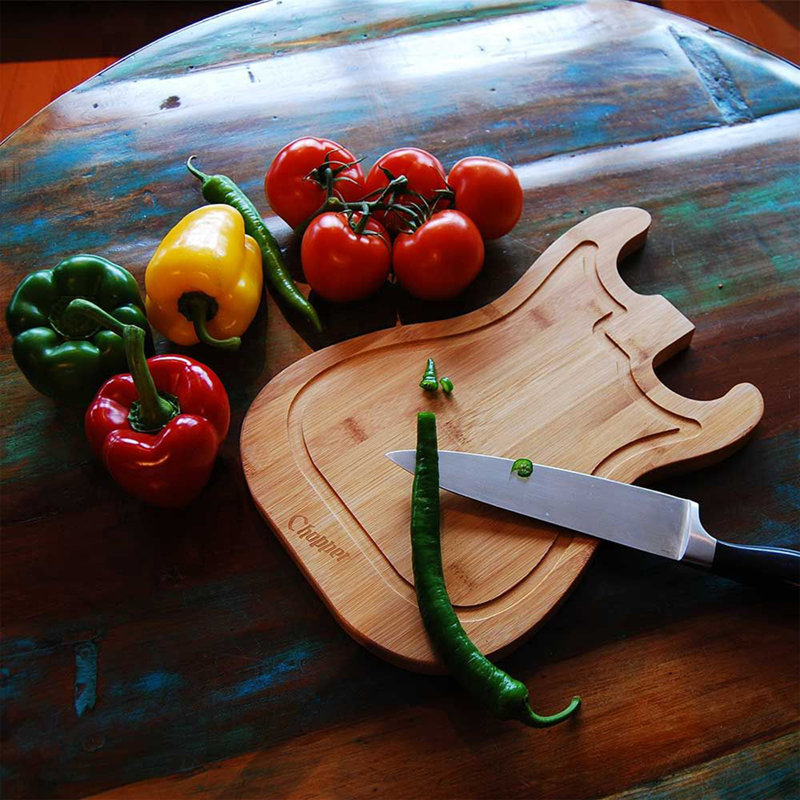 Mikamax Bamboo Guitar Cutting Board