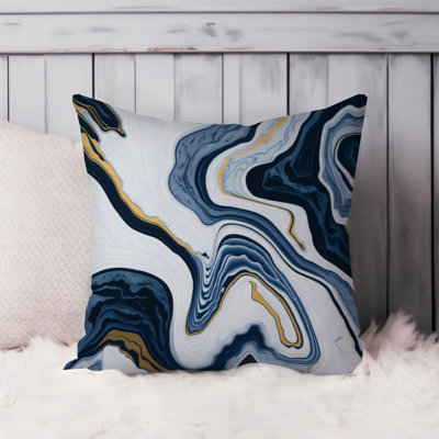 Abstract Blue Symphony Pillow Cover