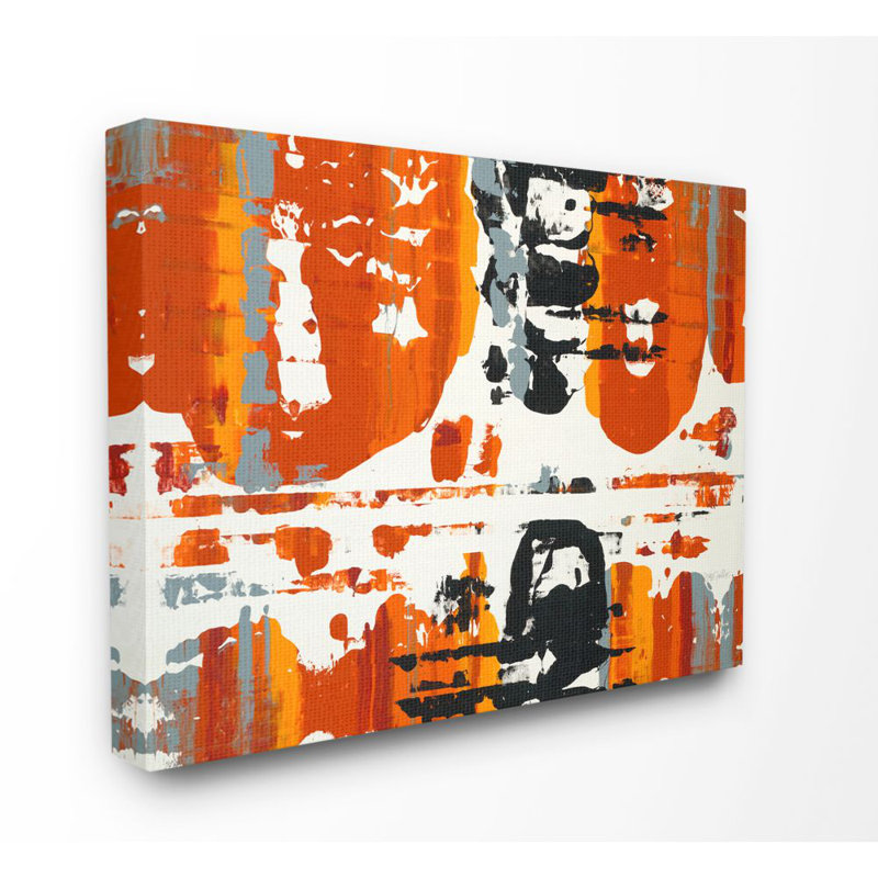 « burne orange momentum », reproduction, H 24 po x l 30 po x 1,5 po, Toile tendue