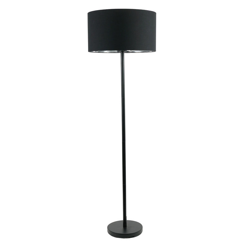 Daryanna 148cm Traditional Floor Lamp, Matte, No, Black