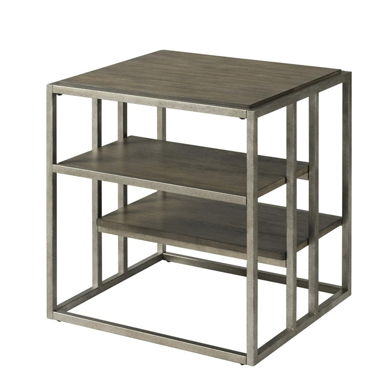 Table de bout moderne pour espace de vie avec tablette - Cadre de pièce de style contemporain