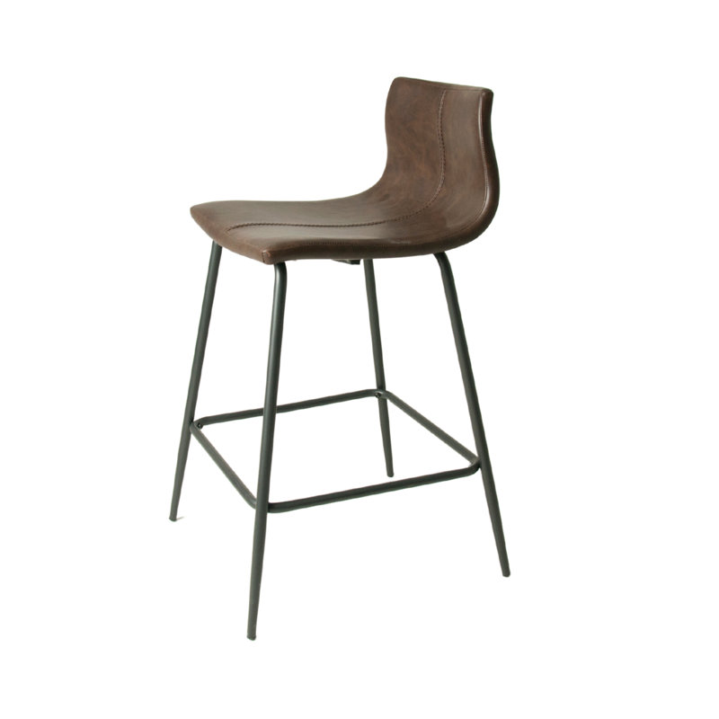 Encinas Upholstered Counter Stool, Brown