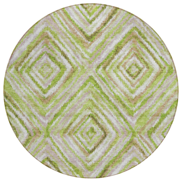 Lummus Washable Geometric Indoor / Outdoor Rug