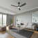 52" 3 - Blade Modern Ceiling Fan With Led Lights Remote App And Voice Control