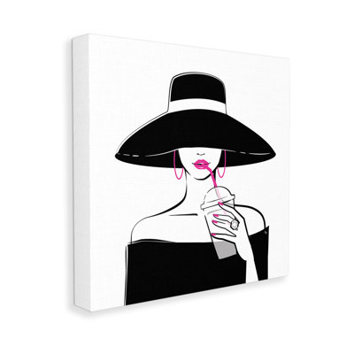 Glam Girl & Iced Coffee Canvas Wall Art Design By Martina Pavlova