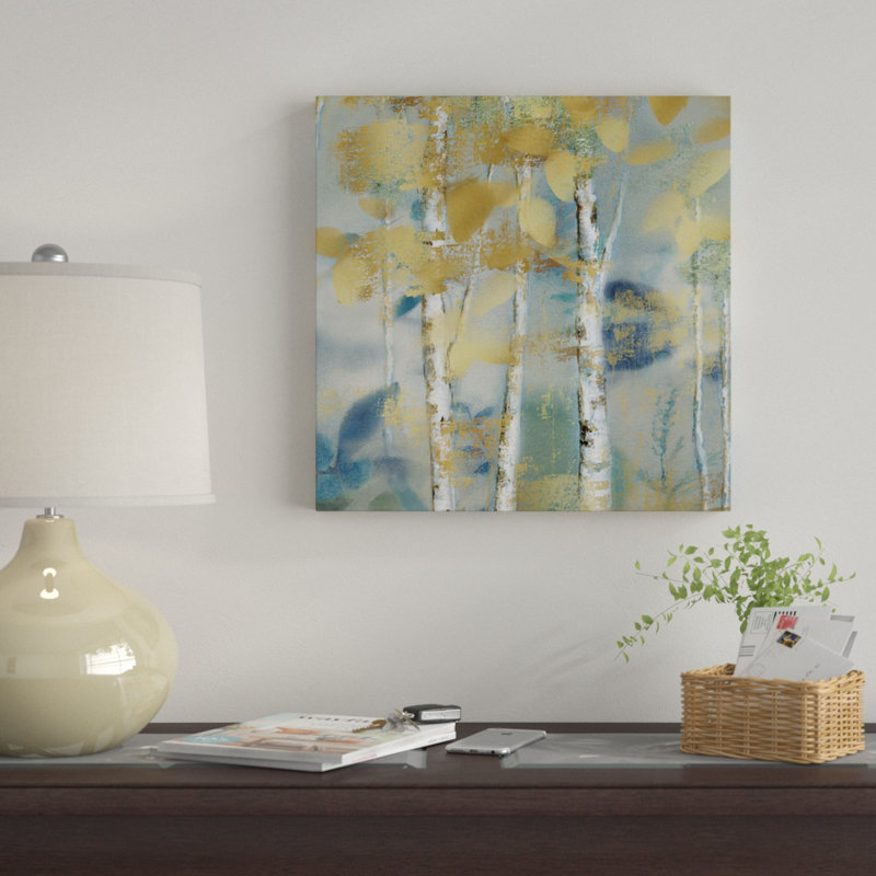 « gilded forest details i », reproduction sur toile, H 12 po x l 12 po x P 0,75 po, Toile tendue, Pas de tapis