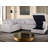 Corduroy U-Shape Sectional With Pull Out Bed & Storage Chaise + 6 Pillows-414281542-414278561