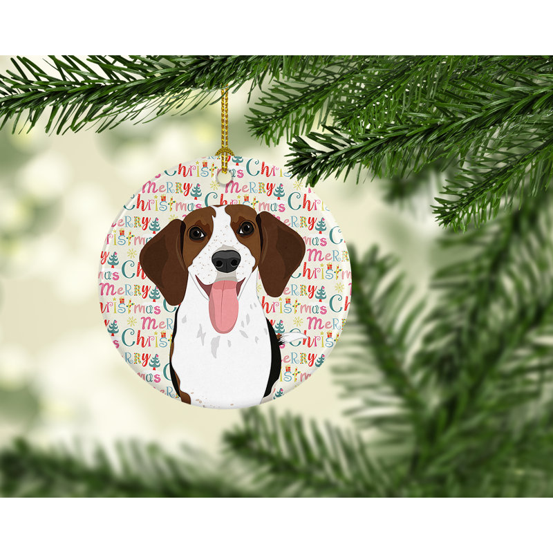 Ornement suspendu en céramique Beagle Ticked 3