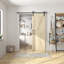 Porte de grange en bois de pin massif 84 po avec quincaillerie coulissante H 84 po-95310314