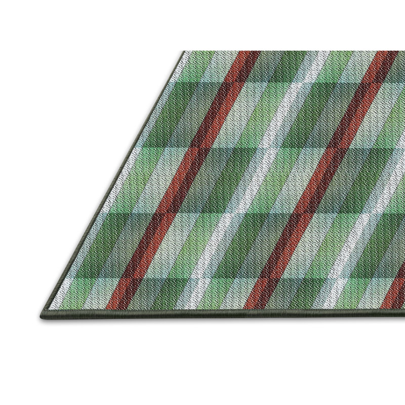 Tapis géométrique vert mer, Rectangle 8 pi x 12 pi