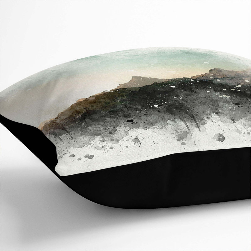 Square Throw Cushion, 40cm H x 40cm W x 15cm D, Black
