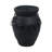 Rustic Terracotta Vase With Chain, Black-251735743