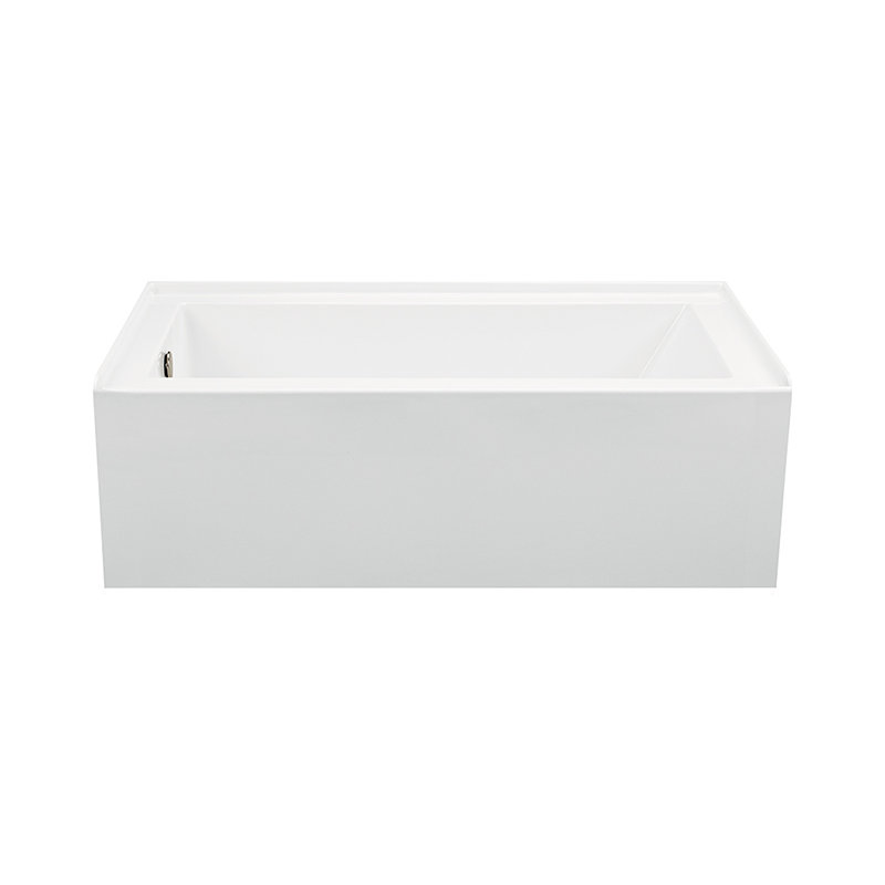 Cameron 2 DoloMatte 60" x 30" Alcove Soaking Solid Surface Bathtub, Left, 20.5" H x 66" W x 32" D