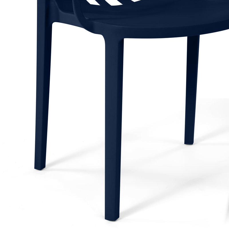 Chaise de salle à manger d'extérieur empilable (ensemble de 2), Marine