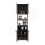 Armoire pour garde-manger Otomo, avec 5 tablettes et 4 portes, noir, gris clair