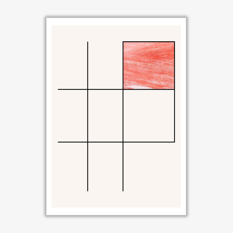 Abstract Crayon Geo 3 - Print, 30 cm H x 21 cm W x 1 cm D, No Frame