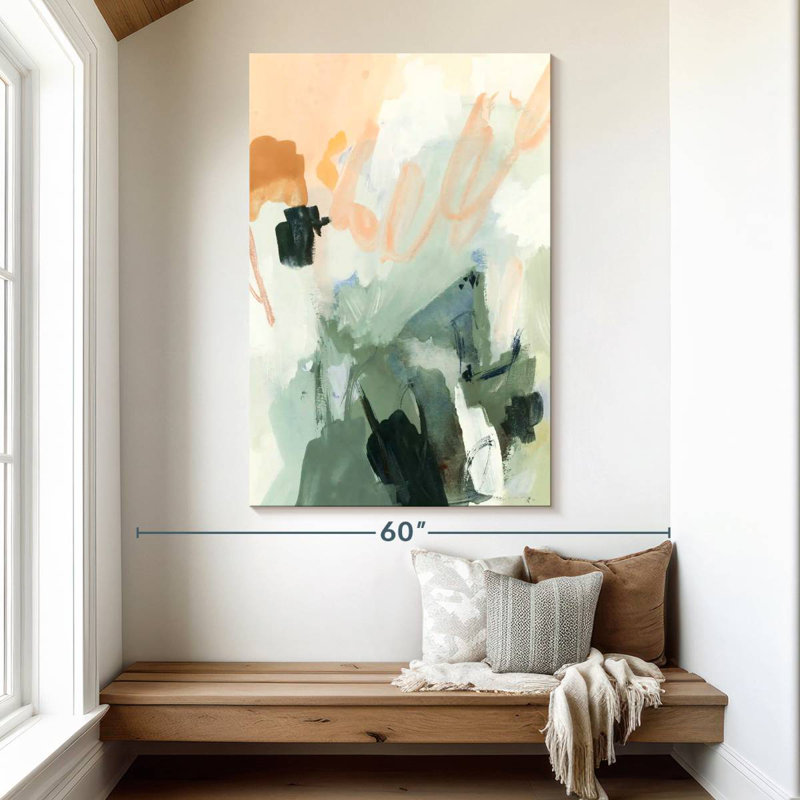 Avery Moss And Peach I, 51" H x 34" W