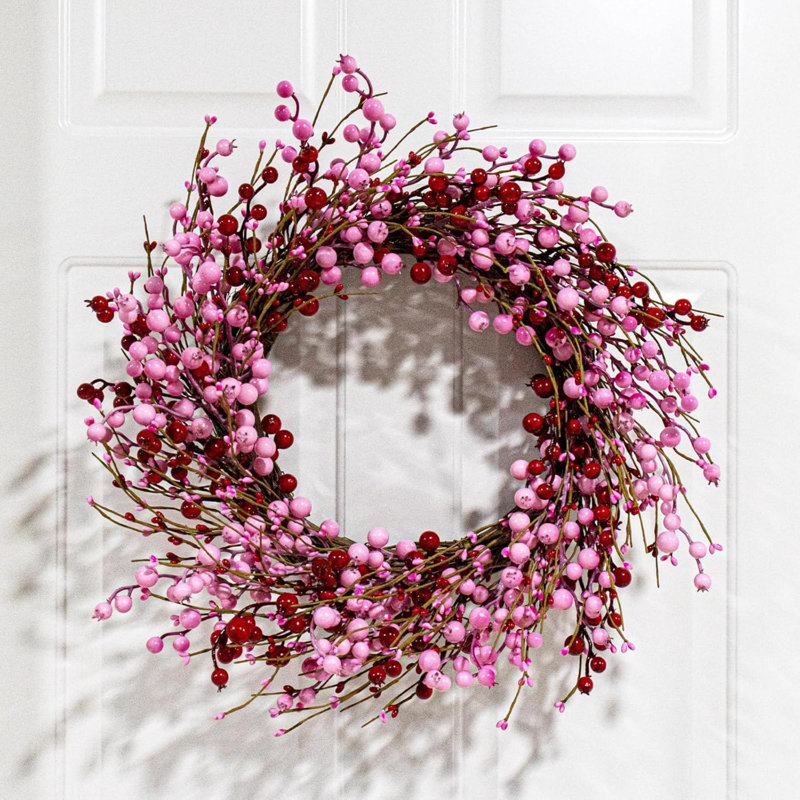 Couronne de la Saint-Valentin Couronne de la Saint-Valentin pour porte d'entrée Couronne de Saint-Valentin artificielle avec décoration de mariage