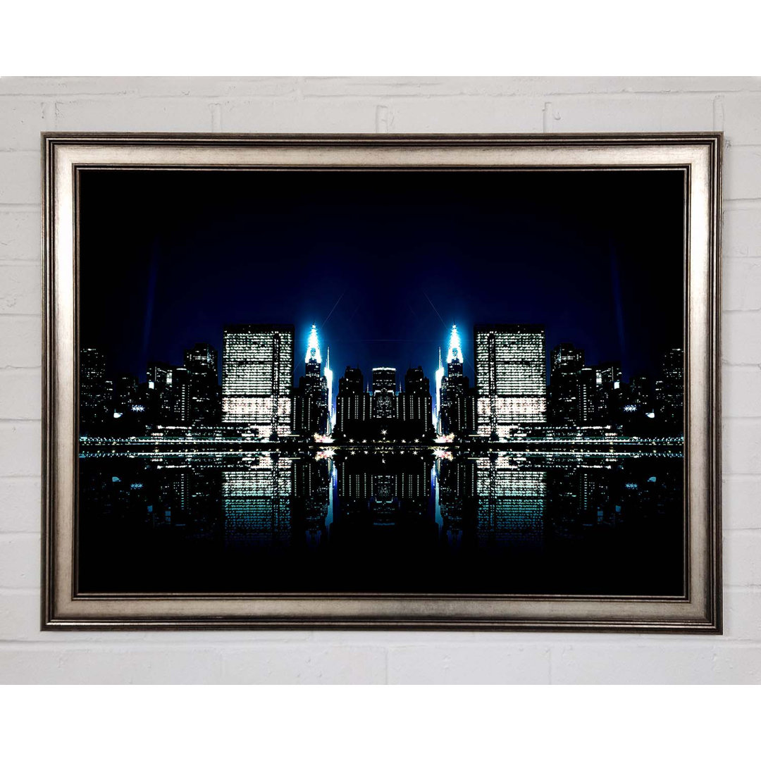 City Night Reflections - Einzelne Bilderrahmen Kunstdrucke