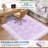 Scalloped Edge Bow Print Area Rug, Washable Non-Slip Low Pile Carpet for Living Room Bedroom, Cute Lace Border Soft Floor Mat for Home Decor-803582629-803582630