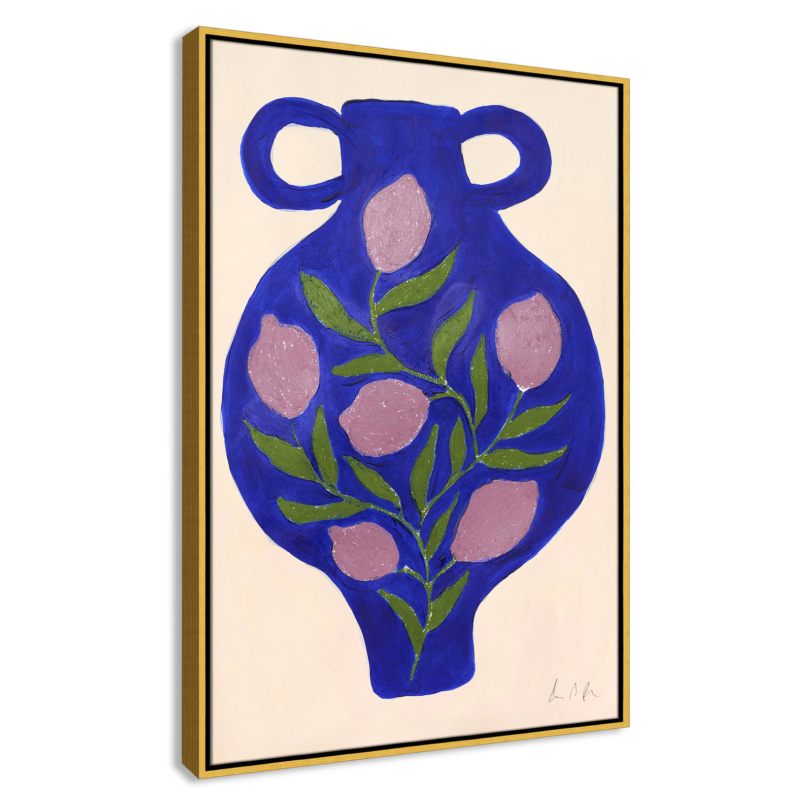 Vase No. 03 Print by Camilla Bergqvist, 37.5" H x 25.5" W, Gold