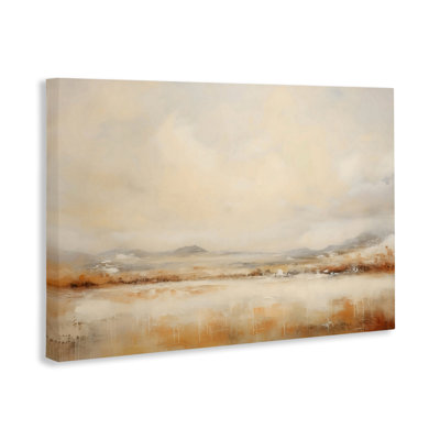 Toile de paysage ivoire et bronze, design par LSR Creative Studio