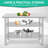 Stainless Steel Table Commercial Work Table,NSF Three Layer Workbench Heavy Duty Prep Worktable-100490318