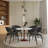 Hallett Round Dining Table With MDF Table Top And Steel Pedestal Base For Modern Kitchen And Dining Room-1101635814-1101635816