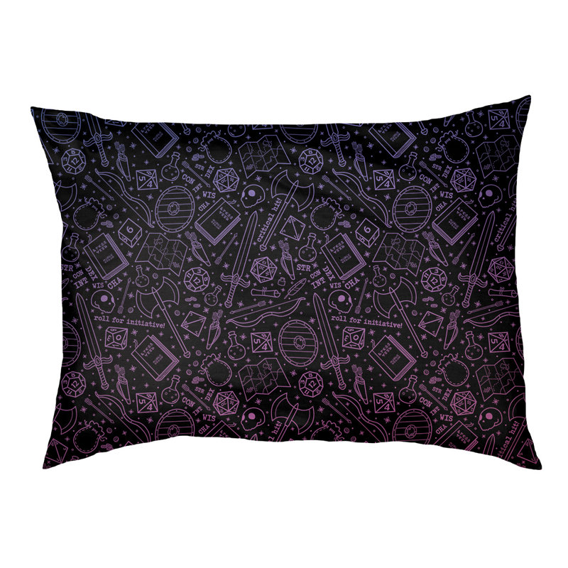 Coussin Byrge, Très grand (l 52 po x P 42 po x H 17 po), Noir / gris