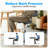 Height Adjustable Saddle Stool with Back