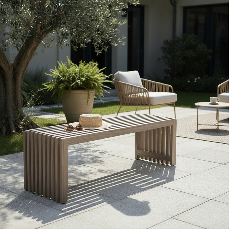 Dune Rounded Bench - Ash Brown