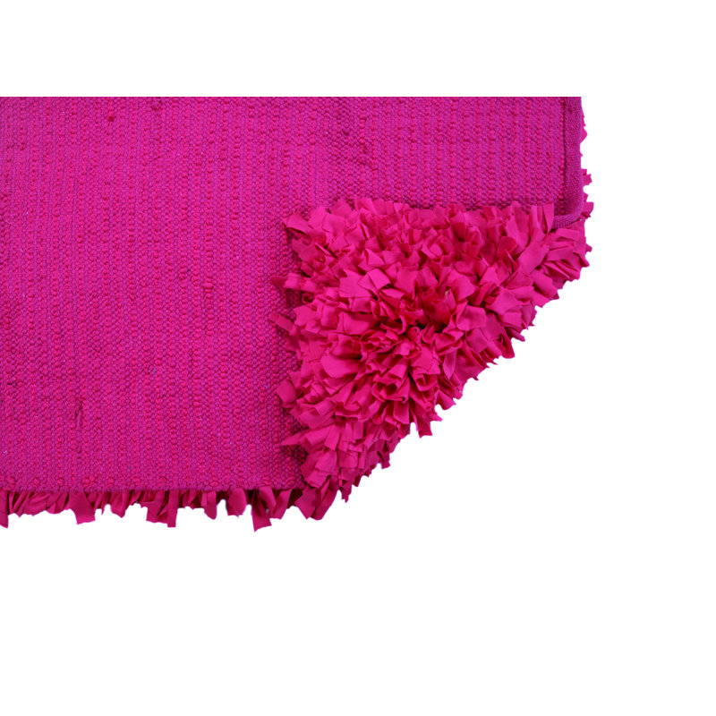 Rosebank Hand Knotted Hot Pink Area Rug, Runner 2' x 6'