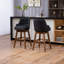 Ensemble polyvalent de 2 tabourets de bar pivotants avec fabrication robuste et sièges confortables